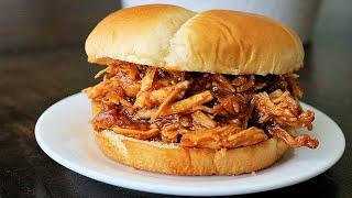 The Best Crockpot BBQ Chicken (Easy BBQ Chicken Sandwiches)