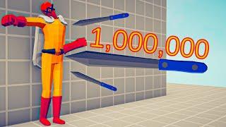 1.000.000 DAMAGE KNIFE 1 vs 1 EVERY UNIT - Totally Accurate Battle Simulator TABS