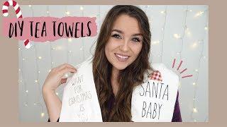 DIY Kitchen Tea Towels | Christmas Cricut Tutorial