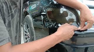 dengan alat sederhana ||  tips memasang sticker transparan lampu sein mobil