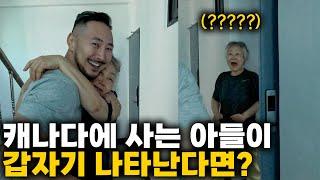 캐나다에 사는 아들이 갑자기 한국에 나타난다면? 엄마의 놀라운 반응 (몰카)