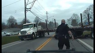 Truck Driver Stops Police Chase