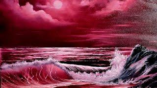 Crimson Wave Oil Painting - Learn to paint this seascape