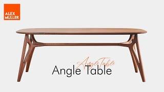 프리미엄 수제 원목가구 알렉스뮐러의 베스트셀러 모델 'Angle Table / 앵글 테이블 [원목 - 월넛]'