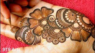 Very beautiful stylish front hand mehandi ka design | easy mehendi design | Simple wedding #mehndi