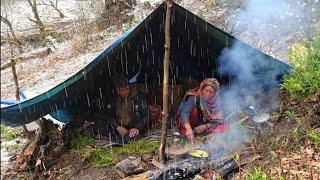 Very Heavy Snow In The Last Day Of Winter Nomadic Village Mugu Nepal | Real Nepali Life |