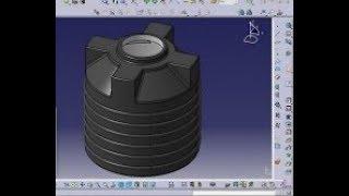 CATIA V5/V6 tutorial | Plastic Water Tank | Water Storage Tank Design | CATIA V5 Part Design Tutoria