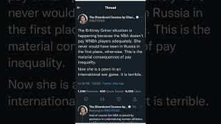 Twitter SJW blames the NBA for Brittney Griner being locked up in Russia