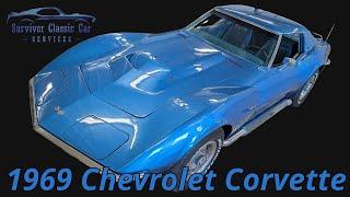 1969 Chevrolet Corvette Stingray coupe L36 427  V8 LeMans Blue 4 speed Survivor classic cars Chicago