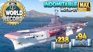 Aircraft Carrier Indomitable: New WORLD RECORD on map Hotspot - World of Warships