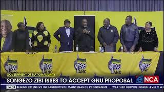 Songezo Zibi rises to accept GNU proposal