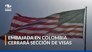 Embajada de EE. UU. en Colombia cerrará sección de visas tras negativa a recibir vuelos de migrantes