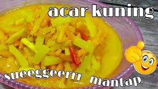 Resep acar kuning timun wortel || sueeggeerrr dan mantap 