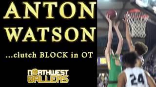 6'7 Anton Watson blocks 7-footer shot in semis OT -- clutch