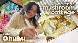 art vlog  colour w/ me feat. Ohuhu’s alcohol markers | cozy autumn art | stationery aesthetic ೃ࿔*: