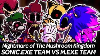 M.exe Vs Sonic.exe with Cool Cutscenes - Nightmare of the Mushroom Kingdom | Friday Night Funkin'