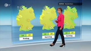 Katja Horneffer in Black High Heels - ZDF heute-journal Wetter - 05. March 2025