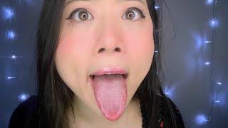 ASMR Lens Licking Marshmallow Cream Off Your Face (Whispering, Mouth Sounds)
