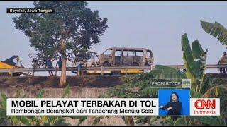 Mobil Pelayat Terbakar di Tol