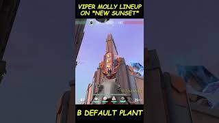 NEW SUNSET MAP | Viper Molly Lineup for B default Plant #valorant #valorantlineups #valorantclips