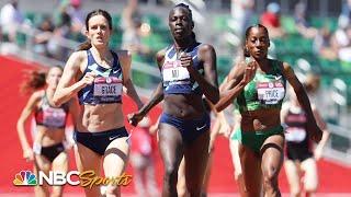 Athing Mu crushes final 100 meters, advances to 800m Olympic Trials final | NBC Sports