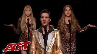 ELVIS Comes Alive To Sing with Simon Cowell, Sofia Vergara and Heidi Klum on America's Got Talent!