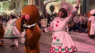 ️FINAL DISNEYLAND CHRISTMAS PARADE PRINCESSES FROZEN GINGERBREAD SANTA CLAUS OFF SEASON 2025️