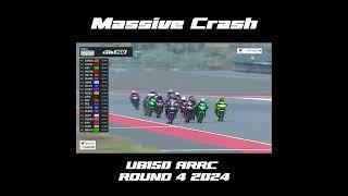 UB150 MASSIVE CRASH DURING RACE 1 OF ROUND 4 ARRC