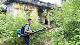 NOBODY we CLEANUP and mow the OVERGROWN GRASS in the 150 YEAR old MILITARY base house I KNOCKED