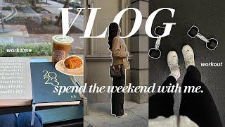 weekend vlog | friday routine, workout, book shopping/chats, taking instagram pics, thrifting, etc!