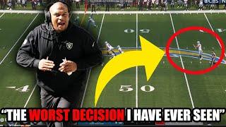 Antonio Pierce Made THE WORST 4th Down Decision in NFL History | Las Vegas Raiders Reaction Video