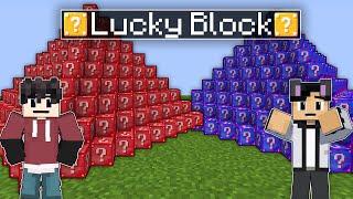 Wetzkie vs Raizu LUCKY BLOCK PYRAMID RACE in Minecraft!