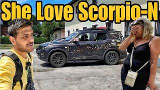 American Lady Falls in Love With Scorpio-N in Budapest(Hungary)  |Delhi To London By Road| #EP-61