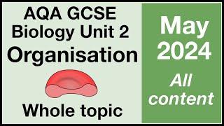 Whole of Unit 2, AQA GCSE Biology - Organisation