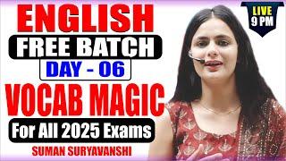 ENGLISH FREE BATCH | VOCAB MAGIC | DAY 06 | English with Suman Suryavanshi Ma'am | Ocean Gurukuls