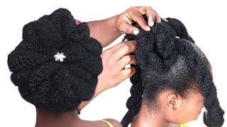 10 Minutes Quick Hairstyle Using Kinky Hair