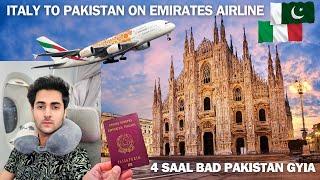 ITALY TO PAKISTAN | COMPLETE JOURNEY | EMIRATES AIRLINE | TRAVEL VLOG #trending