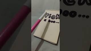 PICK A BOO... ️ by @WhyNotZarif #notebook #drawing #drawingbook #scrapbook