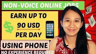 4 NON-VOICE ONLINE JOBS USING MOBILE PHONE ONLY I BEGINNERS AND STUDENTS ARE WELCOME I SIDE HUSTLE