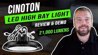 CINOTON 150W UFO LED High Bay Light Review and Demo