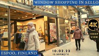 SELLO MALL, Espoo, Finland! - 4K-HDR Window Shopping! (19min)