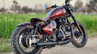 Royal Enfield classic 500 modified into custom Bobber |  @BulletTower