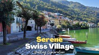 Sleepy Old Village between Lake and Mountains | Morning Trip to Brusino Arsizio, Switzerland