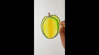 Easy drawing Star fruit for kids and non artists