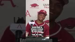 Kendall Diggs praises Arkansas freshman RHP Gabe Gaeckle after win over ORU