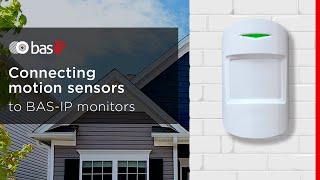 Connecting motion sensors to BAS-IP monitors