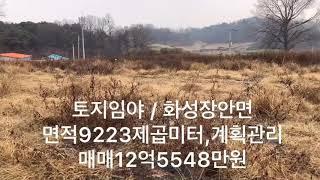 토지임야/화성 장안면 전원주택용