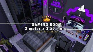 Desain Kamar Gaming 3m x 3,50m simple & aesthetic #gamingroom #desainkamar #kamargaming