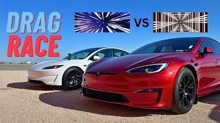 Ludicrous vs Plaid: DRAG RACE: 2024 Model 3 Performance Highland