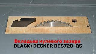 Вкладыш нулевого зазора BLACK+DECKER BES720 QS. Zero-clearance insert BLACK + DECKER BES720 QS